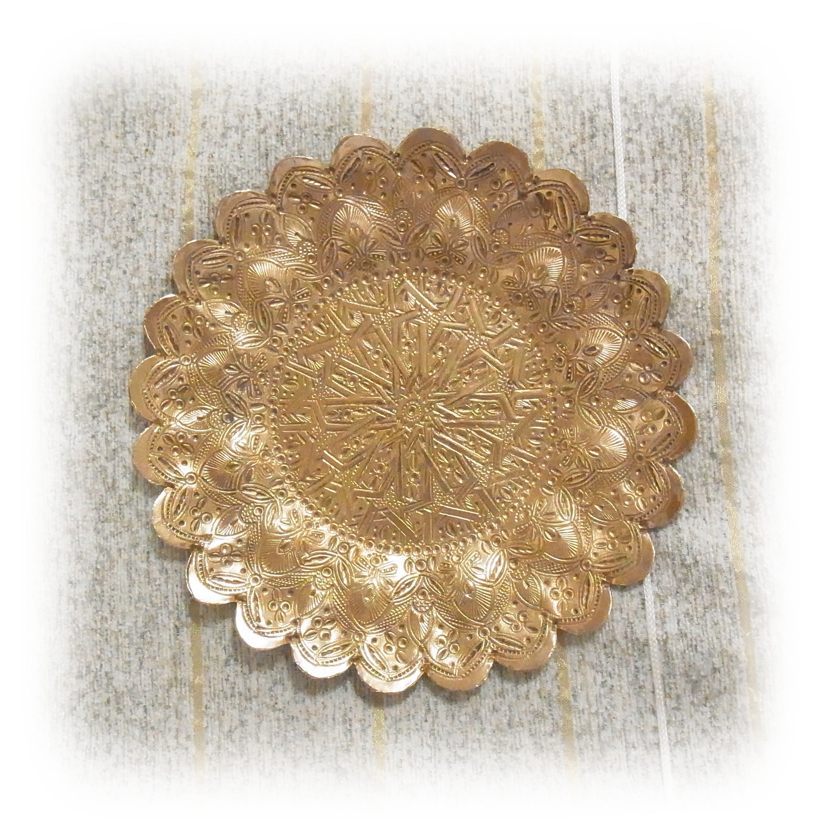 Embossed brass plate of Fes