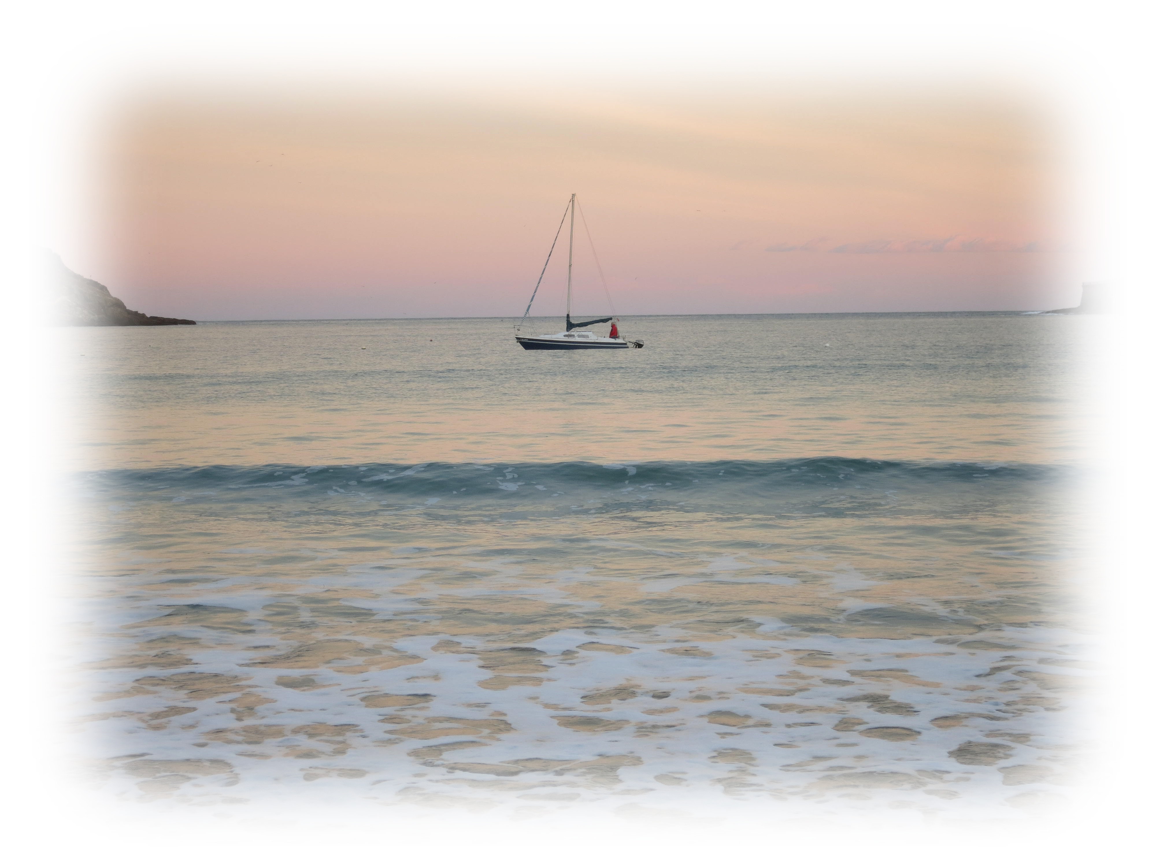 Sunset of La Concha Bay of San Sebastián