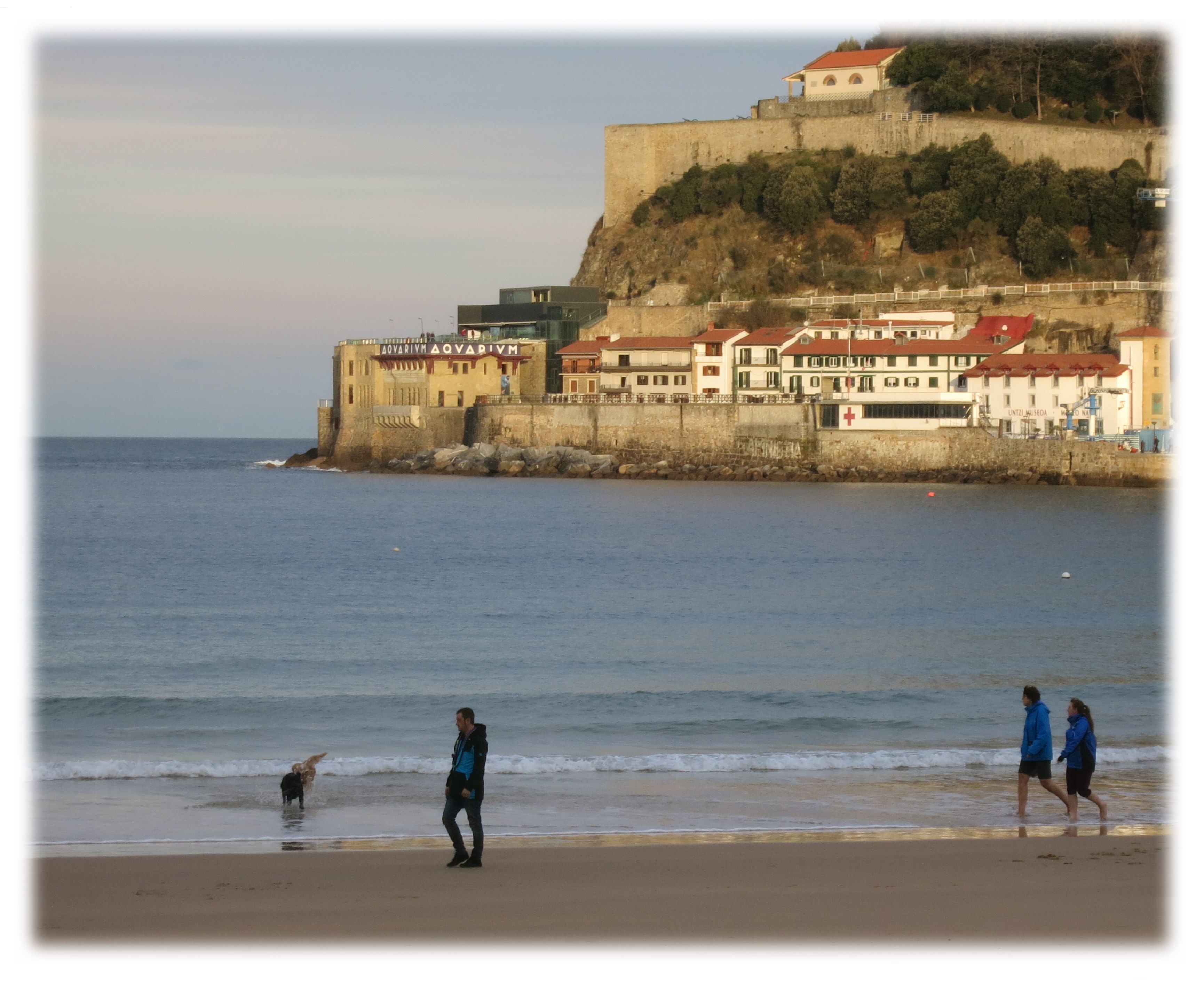 Time stops in the sunset of La Concha Bay of San Sebastián.