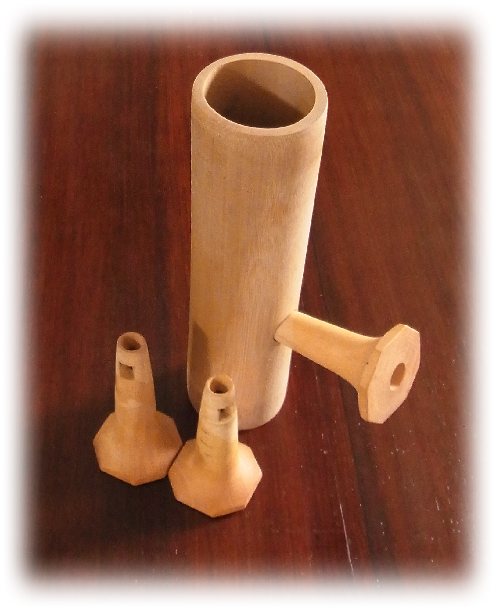 Bamboo water pipes in Hang Vai Street of Hanoi.